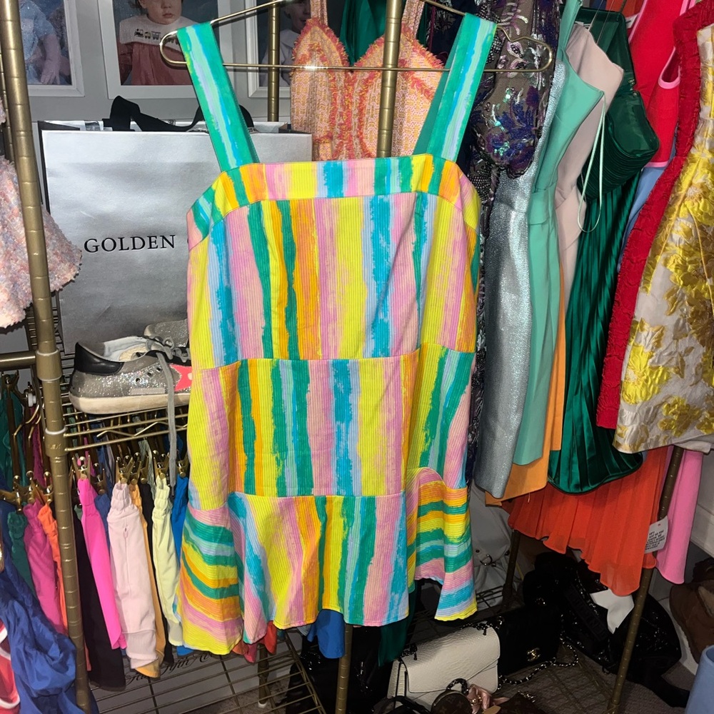 Super cute colorful boutique mini dress
